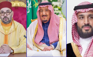 SM le Roi félicite le Serviteur des deux Lieux Saints de l'Islam et le Prince héritier d'Arabie Saoudite à l’occasion de la fête nationale de leur pays