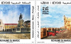 Emission conjointe de deux timbres-poste célébrant les relations historiques entre le Maroc et le Portugal