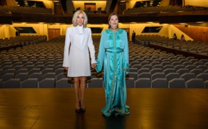 Sur Hautes Instructions de SM le Roi, SAR la Princesse Lalla Hasnaa, accompagnée de Mme Brigitte Macron, inaugure le Théâtre Royal de Rabat