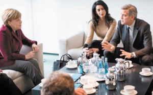 George Clooney à la rencontre de Merkel pour évoquer la crise des réfugiés