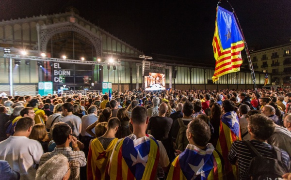 Manifestation à Barcelone  à l'ouverture du procès d'Artur Mas