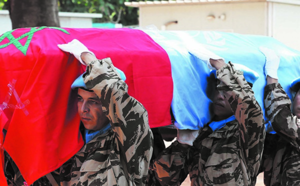 Un Casque bleu marocain tué dimanche en Centrafrique