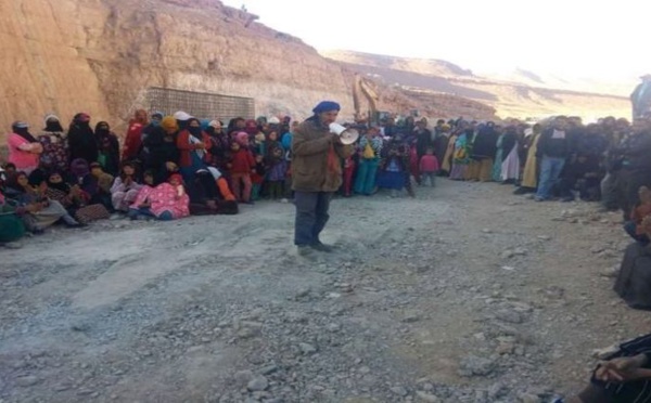 Dispersion d'un sit-in sur le chantier du barrage Toudgha dans la province de Tinghir