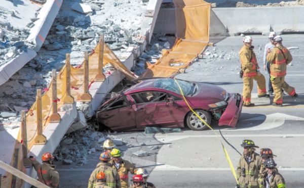 Au moins 6 morts dans l’effondrement d’un pont à Miami