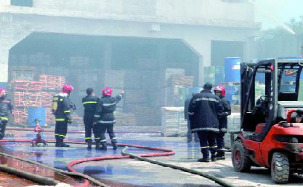 Casablanca : Incendie dans une usine chimique