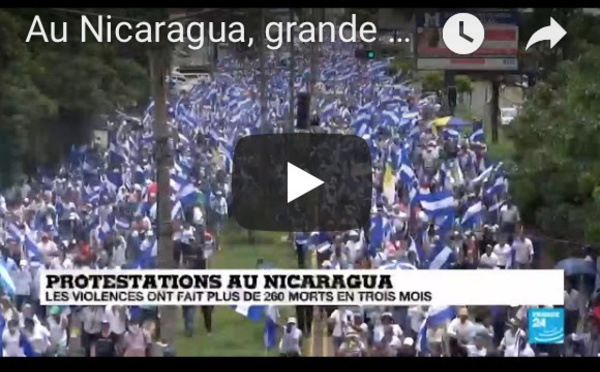 Au Nicaragua, grande manifestation de l'opposition pour exiger le départ d'Ortega