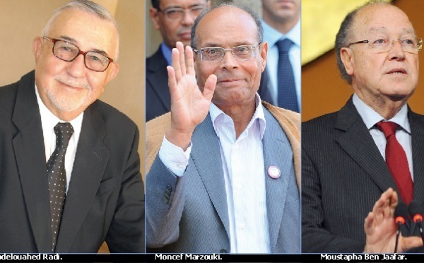 A l’occasion de leur élection : Abdelouahed Radi félicite Moncef Marzouki et Moustapha Ben Jaafar