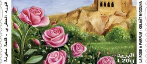 Barid Al-Maghrib : Emission d'un timbre-poste spécial sur “La rose à parfum-Kelaât M'gouna ”