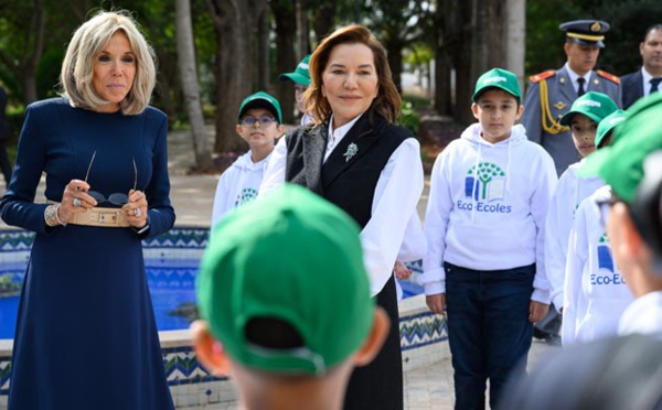 SAR la Princesse Lalla Hasnaa et Madame Brigitte Macron visitent le jardin d’essais botaniques de Rabat