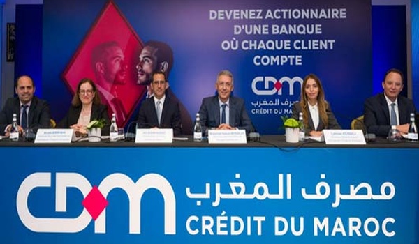 Offre de vente au public des actions du Crédit du Maroc : un grand succès auprès des particuliers et des institutionnels (Holmarcom)