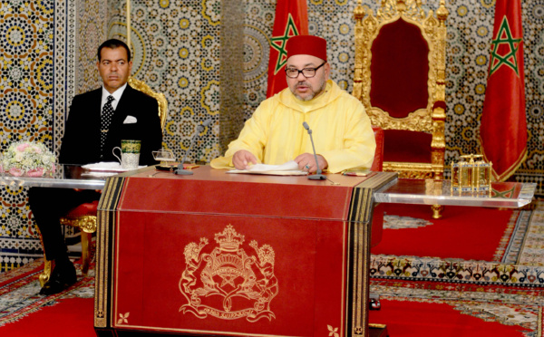 S.M Mohammed VI dans le discours du Trône Je suis le Roi de toutes les formations  politiques, sans discrimination ou exclusion